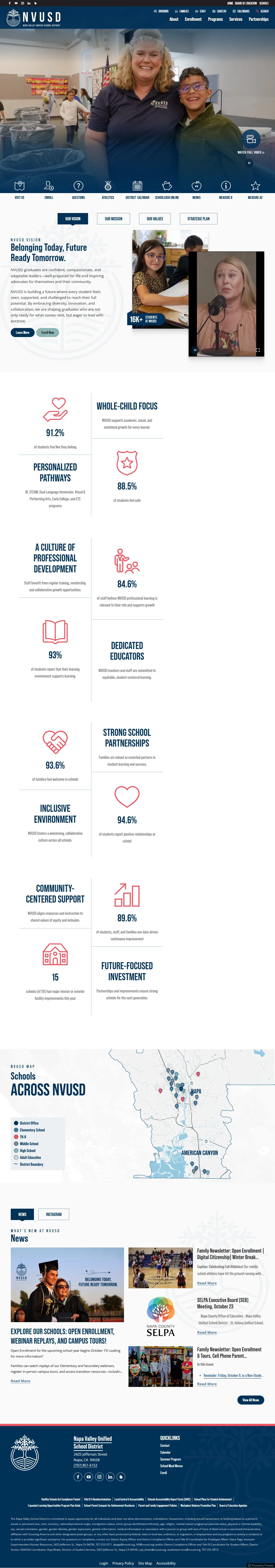 NVUSD homepage scroll capture