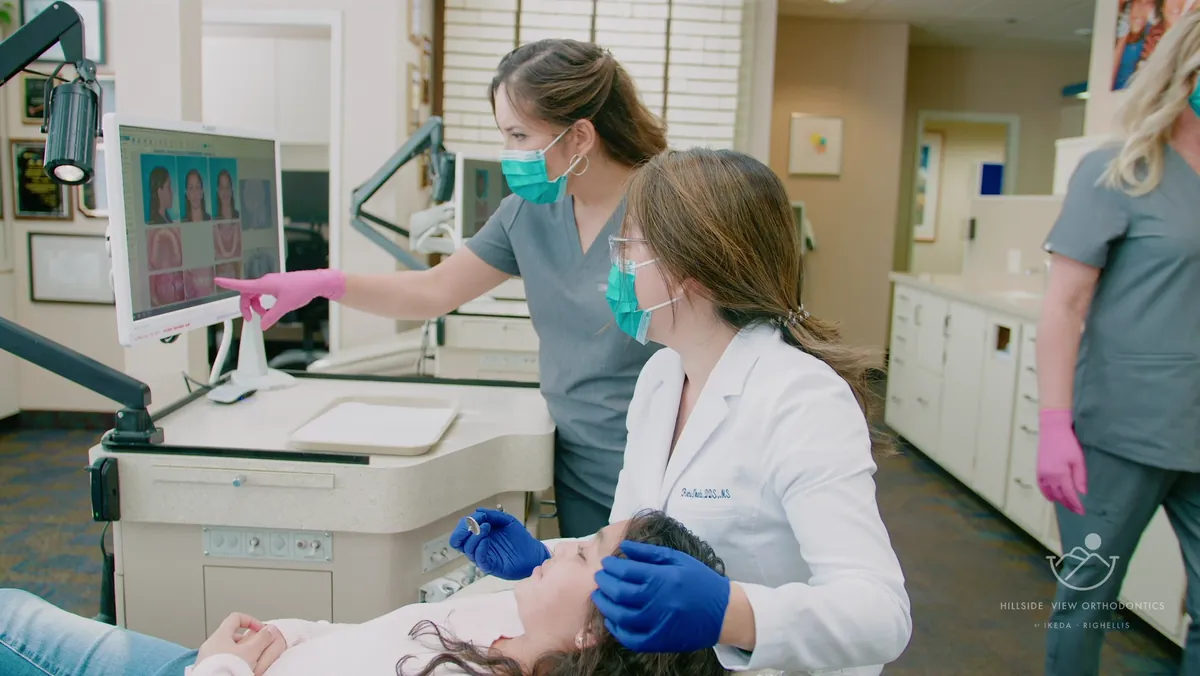 Hillside View Orthodontics team with a patient